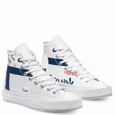 Converse Chuck 70 with Tyvek® - Miesten Matalavartiset Tennarit - Valkoinen/Sininen